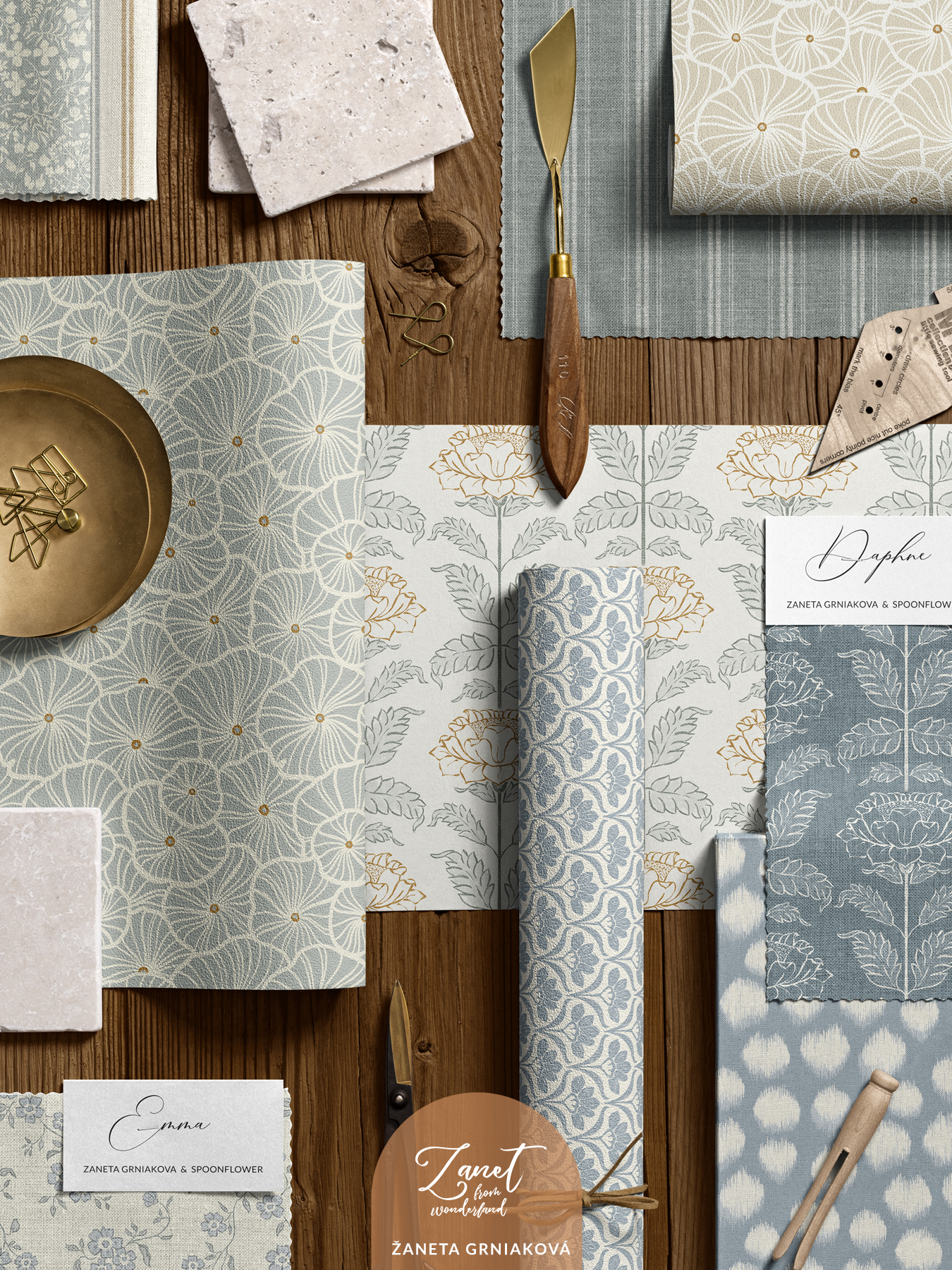 wallpaper and upholstery fabrics farmhouse interior