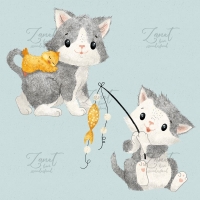 Kitty playing - clipart png
