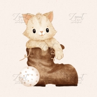 Kitty in shoe - clipart png