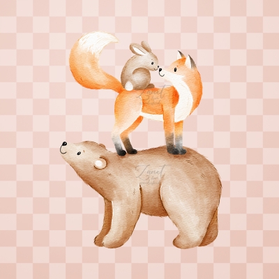 woodland friends - clipart png